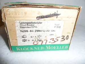 Klockner Moeller NZM 6-63 ZM6C 10/20 CNA 600 Volts  10,000 Amps Circuit Breaker - Picture 1 of 11
