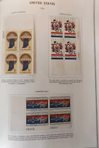 1966 Plate Blocks Lot of 3 Indiana Statehood SC 1308 / Circus SC 1309 MLH & BIRD - Picture 1 of 1