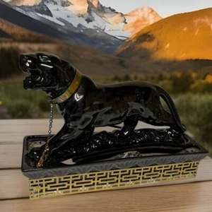 LANE CO Ceramic Black Panther TV Light Lamp Planter 1953 LA CALIF USA Works - Picture 1 of 20