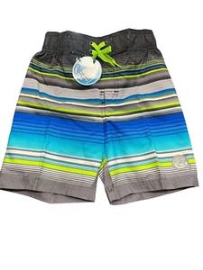 Zero Xposur Microfiber Swim Short UPF 50+ Grey Blue Boys Kids Size 4 NWT - Picture 1 of 4