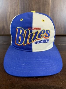 Vintage St Louis Blues NHL Hockey Zwillinge Snapback Mütze bestickt Farbblock TEI - Bild 1 von 14