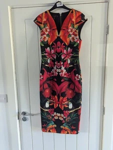 Ted Baker Kleid Blumen Größe 2 UK 10 - Bild 1 von 9