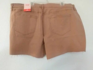 Evri Women's Plus Size Denim Shorts Modern Brown Bottoms Stretch  26 W Short - Picture 1 of 10