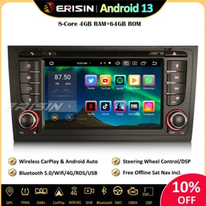 DAB+Android 14 Autoradio GPS CarPlay DVD Wifi 64GB FM für Audi A6 S6 RS6 Allroad - Bild 1 von 16