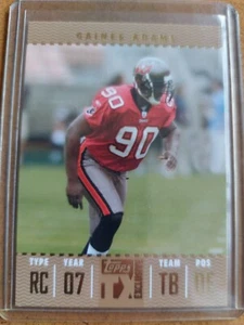 2007 Topps Tx Gaines Adams RC GOLD 10/10 SSP-Tampa Bay Freibeuter - Bild 1 von 2