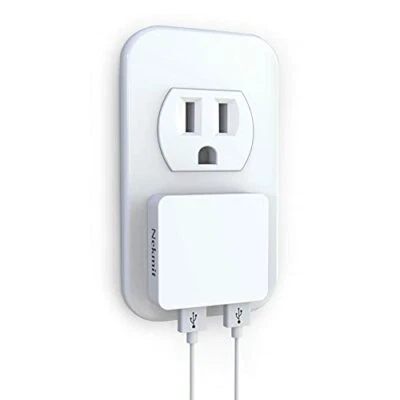 Cargador de Pared USB Plano Ultra Delgado Doble Puerto Nekmit con Colores Surtidos Inteligentes  Foto 1 de 4