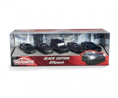 Majorette Black Edition Mercedes Dodge Nissan Audi Brabus. Set regalo da 5 co... - Immagine 1 di 4