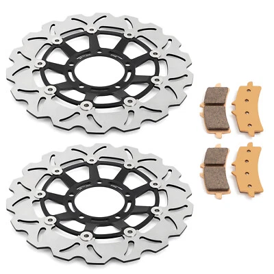 For Triumph 2 Front Brake Rotors Discs Pads Daytona 675R Daytona 675 R 2011 2012 - Image 1 of 4