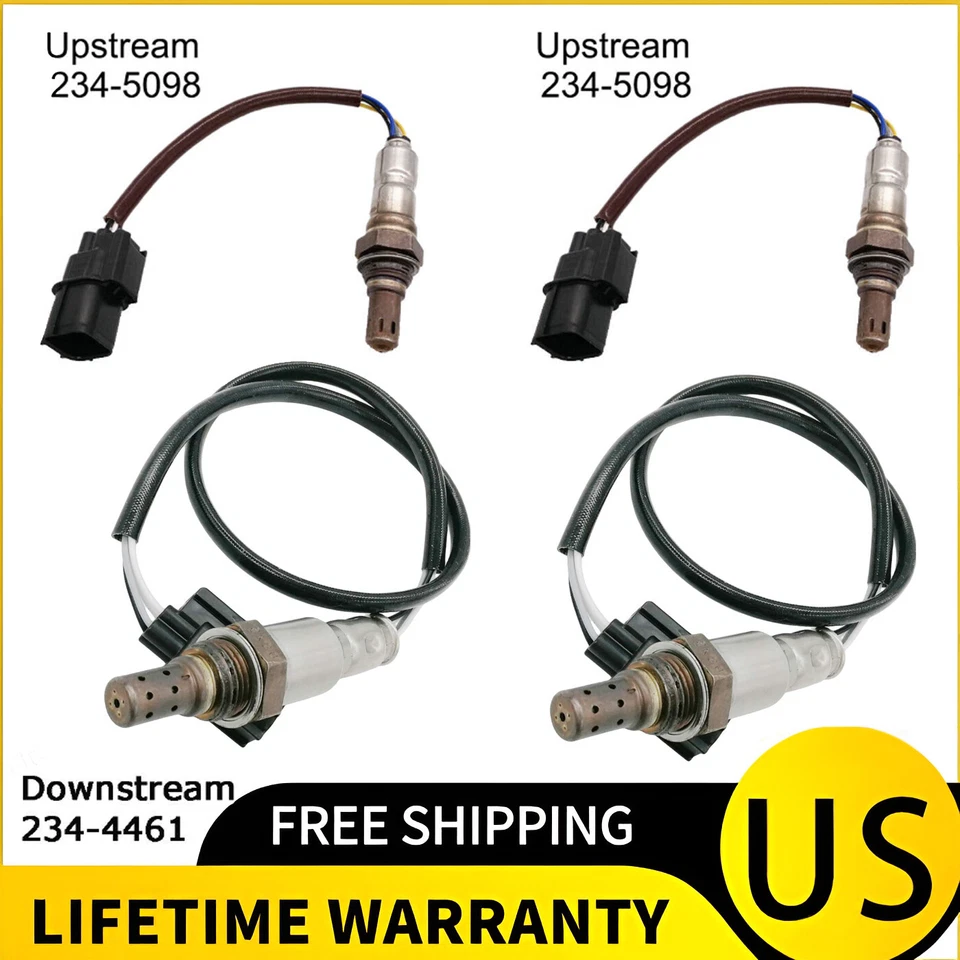 4Pcs Up+Down Oxygen Sensor For 2009-2014 Acura TL 3.5L 2010-2013 MDX ZDX 3.7L — 第 1/4 张图片