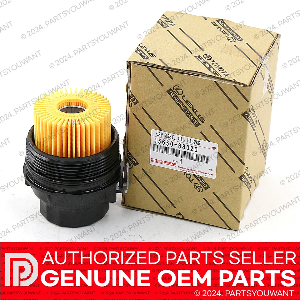 GENUINE Toyota / Lexus New OEM Engine Oil Filter Housing Cap Holder 15650-38020 - Image 1 of 4