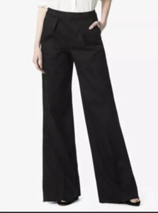 Joe’s Women’s Black Wide Leg Pants sz 24 High Waist The Bessie Trousers NWT - Picture 1 of 5
