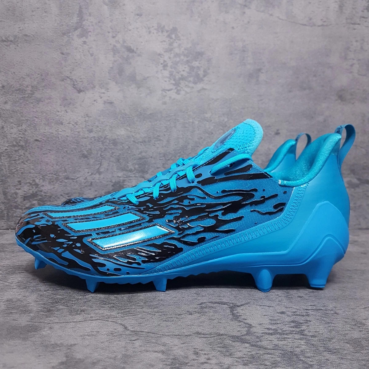 NEW Men\'s Size 13 14 Adidas Adizero 12.0 Poison Football Cleats Cyan Black Amazon.com | adidas Men main image 4