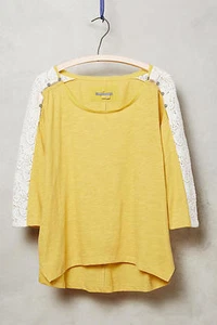 NWT Anthropologie Mabel Knit Top, by Little Yellow Button - Yellow, size M - NEW - Picture 1 of 2