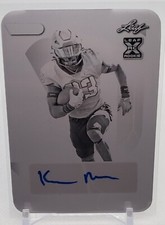 Kendre Miller Black Printing Plate Base Auto XRC 2023 Leaf Vivid Saints TCU