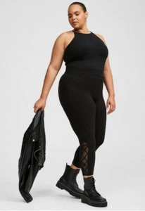 Torrid Active Super Stretch Leggings Strappy Crop - Picture 1 of 4