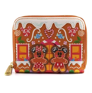 Cartera Loungefly Disney Mickey y Minnie Mouse Casa Pan de Jengibre Cremallera Exclusiva - Imagen 1 de 4