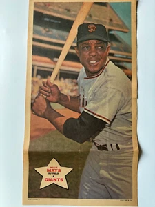 Vintage Willie Mays San Francisco Giants Topps Chewing Gum Baseball Poster - Picture 1 of 1