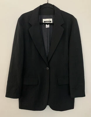 Votre Nom винтажный дизайнерский Париж черный кнопка блейзер куртка Sz 4 средний Votrenam - Изображение 1 из 4