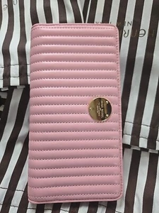 Henri Bendel No 7 Quilted Leather Wallet Color Pink BNWOT - Picture 1 of 5