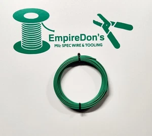 22 AWG Mil-Spec Wire PTFE Green, Stranded Silver-Plated Copper, 7 strands, 50 ft - Picture 1 of 2