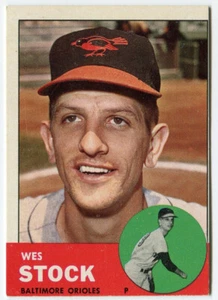 1963 Topps #438 Wes Stock Baltimore Orioles - Picture 1 of 2