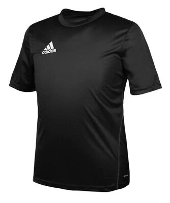 Adidas Youth Core S/S T-Shirts Black Run Soccer Casual Kid Tee GYM Shirt S22398 - Image 1 of 4