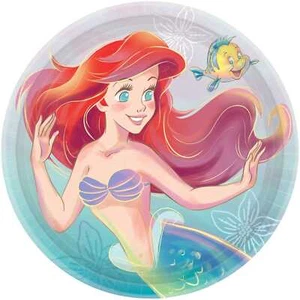 The Little Mermaid Disney Princess Ariel Large Paper Lunch Dinner Plates 8 Pack - Picture 1 of 1