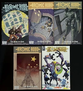 Atomic Robo Ring of Fire #1-5 Hi-Grade Complete Series w/Variant Covers IDW 2015 - Picture 1 of 4