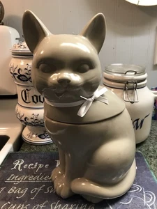 Keksdose Threshold grau Steinzeug Katze - Bild 1 von 7