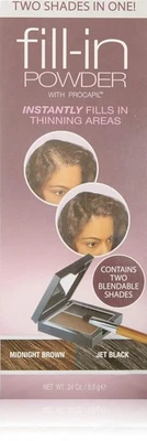 Midnight Brown Jet Black Hair Coloring Fill In Powder for Thinning Hair 0.24oz - Image 1 of 4