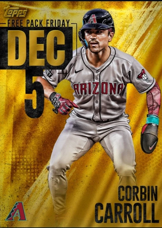 [ЦИФРОВОЙ] Topps Bunt — Корбин Кэрролл — бесплатная упаковка пятница 25 S4 декабрь 5 золотистый - Изображение 1 из 1