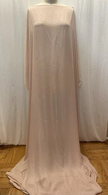 100% Luxurious Silk French Georgette  Mauve Color Fabric 2.5 Long 56" Wide - Image 1 of 4