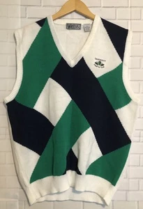 Vintage Oakmont Country Club Men's Golf Aureus Argyle V-Neck Sweater Vest L - Bild 1 von 11