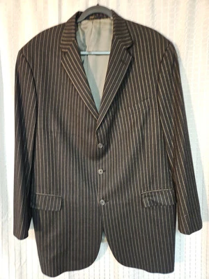 Chaqueta Hart Schaffner Marx Trompetista Dorada Negro/Dorado Rayas 3 Botones Talla 48L Foto 1 de 4