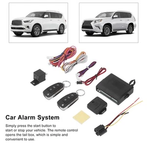 _DC12V Keyless Entry Car Alarm System Remote Engine Start Stop Kit Security Anti - Bild 1 von 22