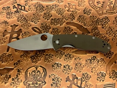 Spyderco Tenacious Satin M4 Blade Brown G-10 Handle C122GBNM4P New In Box - Image 1 of 4