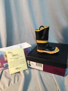 Just the Right Shoe "FIREFIGHTER MINI BOOT" W/COA & BOX 2002 #25312 9/11 HEROES - Picture 1 of 7