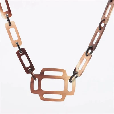 Collar ritmo laca Hermès cuerno de búfalo marrón Foto 1 de 4