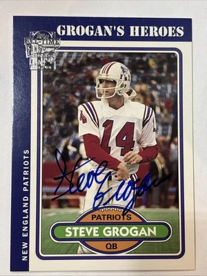 2004 Topps All Time Fan Favorites SG Steve Grogan On Card Autograph Patriots!! - Image 1 of 2
