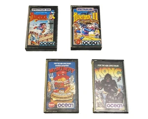 ZX SPECTRUM SPIELE KONVOLUT - HUNCHBACK, HUNCHBACK II, MR.WIMPY und KONG - Bild 1 von 1