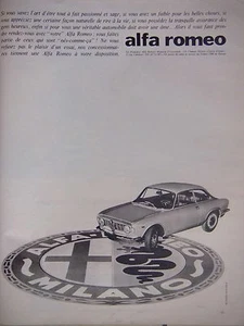 PUBLICITÉ PRESSE 1966 ALFA ROMEO SI VOUS AVEZ L'ART D'ÊTRE TOUT A FAIT PASSIONNÉ - Imagen 1 de 1