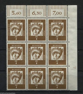 Bund Nr. 348 y DZ 4 ** sauber postfrisch Eckrandstück Ecke 2 MNH - Picture 1 of 1