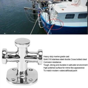 316 Stainless Steel 150mm*150mm Single Cross Bollard Mooring Bitt Marine/Boat - Picture 1 of 10