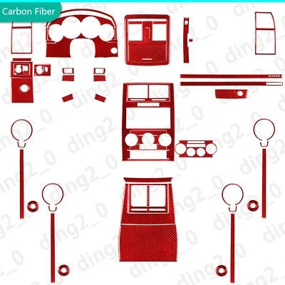 Kits de 68 piezas de fibra de carbono roja embellecedor interior completo para Dodge Magnum Charger 2008-10 Foto 1 de 4