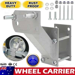 Spare Wheel Carrier Bracket Tyre Holder For Trailer Caravan Boat Universal AU - Picture 1 of 12