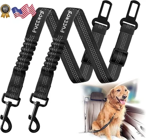 2 Pack Dog Seat Belt Adjustable Dog Car Seatbelts for Vehicle Nylon Pet Safety S - Picture 1 of 12