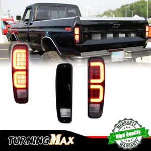 Smoked Red LED Rear Tail Lights Brake Lamps for 74-91 Ford F150/F250/F350/Bronco - Picture 1 of 10