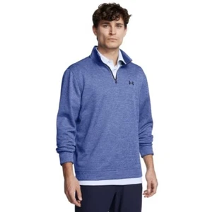 Neu mit Etikett Under Armour Golf Storm M Herrenpullover Fleece Viertelreißverschluss Tech blau/horizon - Bild 1 von 8