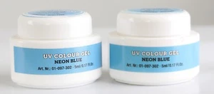 2x 5 ml Trosani XS Color Gel UV Colour Gel Unghie Blu Neon K28-49 - Foto 1 di 4