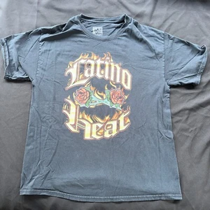 Vintage WWE Eddie Guerrero Latino Heat Fire Roses Black T-shirt - Picture 1 of 6